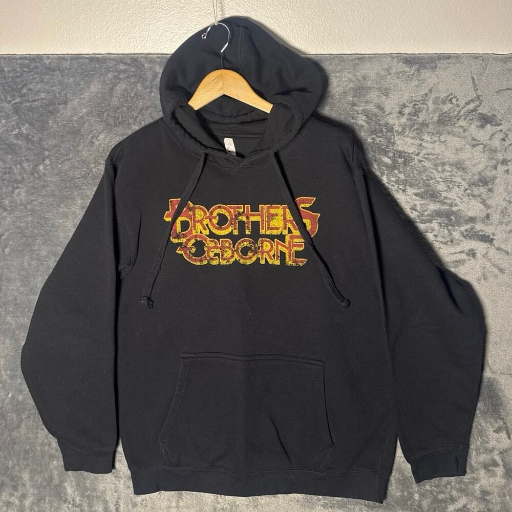Band x Brothers Osborne Hoodie Large  Black Tour Merch Country Music Concert LAT